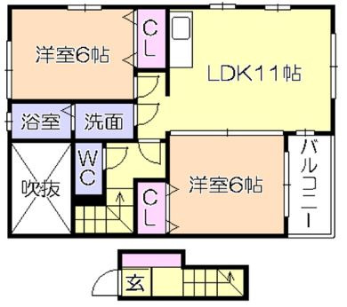 フロントパークKの間取り
