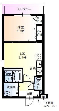 フジパレス遠里小野Ⅴ番館の間取り