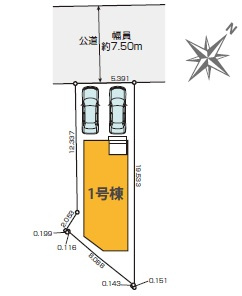 名東区上社1期の区画図|限定１区画。東山線「上社」駅まで徒歩約7分