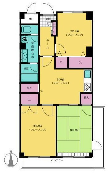コンフォート中野の間取り