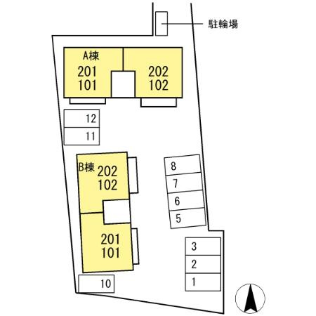 エーデルハイム　B棟の区画図