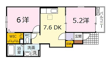 グレイス吉田　Ⅱ番館の間取り