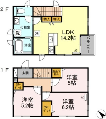 ひばりが丘戸建B棟の間取り