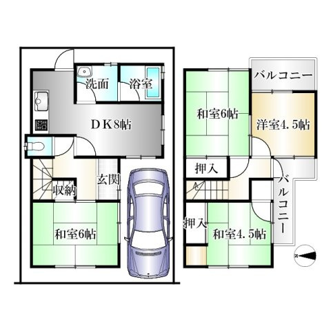 八幡小松の間取り