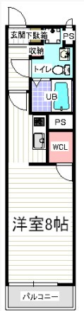 市川市新田５丁目の賃貸マンションの間取り