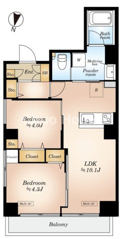ヴィラ・ドールの間取り|6階部分・角部屋住戸につきまして日当たり日当たり・通風・眺望良好。新規リフォームマンション。
