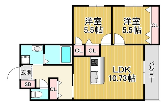 【間取り】 | クレール新森