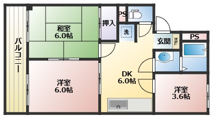 メゾン陣屋下の間取り