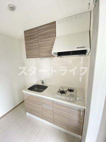 大阪市東淀川区柴島２丁目のアパートのキッチン