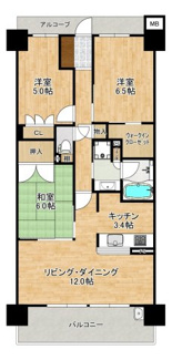 【間取り】 | 大阪ベイレジデンス | 【南東向き日当たり良好】明るいお住まいは家族の笑顔も増えそうですね！是非現地にてご体感ください！