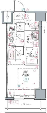 クレヴィスタ横浜関内Ⅱの間取り