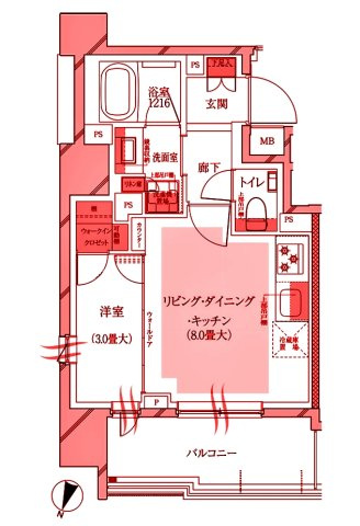 【間取り】 | ルジェンテ横浜桜木町