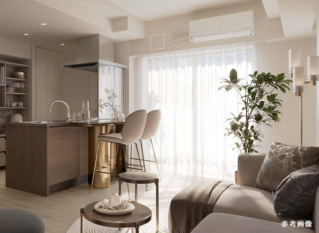 【居間・リビング】 | ルジェンテ横浜桜木町 | 使いやすい形の為、レイアウトを楽しめます♪
