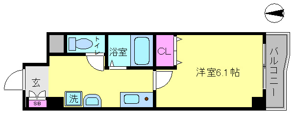 メゾンナカムラ北堀江の間取り|メゾンナカムラ北堀江　間取り