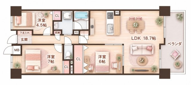 オークヒルズ香里五番館の間取り|間取り図はいかがですか？ご希望を叶える間取りですか？リビングの広さは？水回りの位置は？カウンターキッチン？など色々な情報が集約されています。弊社ではリフォームなどのご相談も承っております。