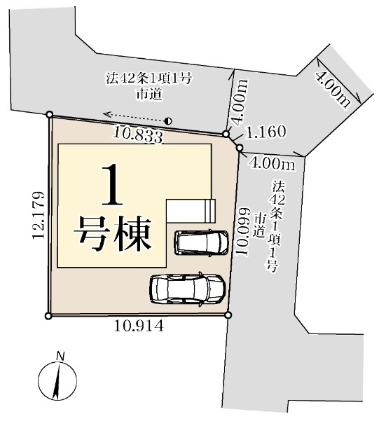 蓮田黒浜第８の区画図