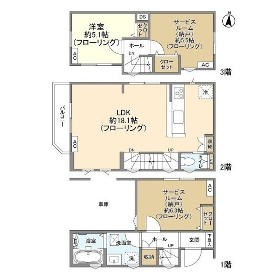【間取り】 | Ｋｏｌｅｔ蓮沼＃０２