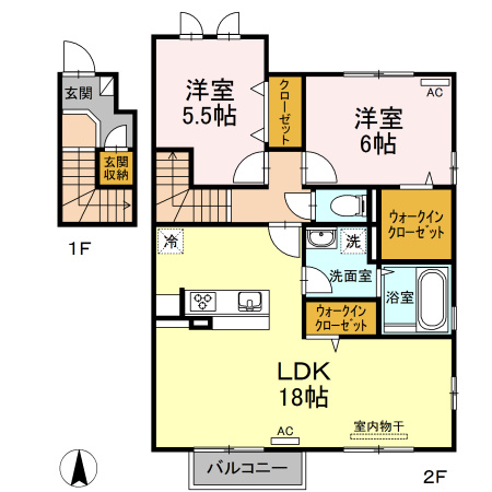グランツ松島Ｅの間取り