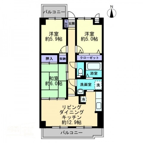 スカール松縄の間取り|間取図