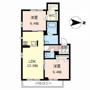 グランデュオ百間橋の間取り|角部屋の2LDK！