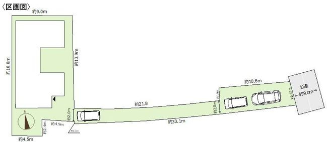 小田原市扇町№2　新築平屋戸建の区画図