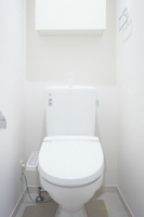 落ち着いた色調のトイレです