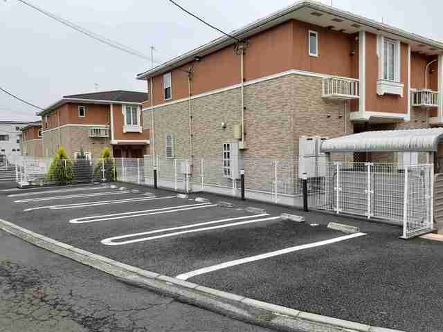 駐車場に車を止められます
