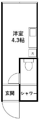 新宿区新宿７丁目のアパートの間取り