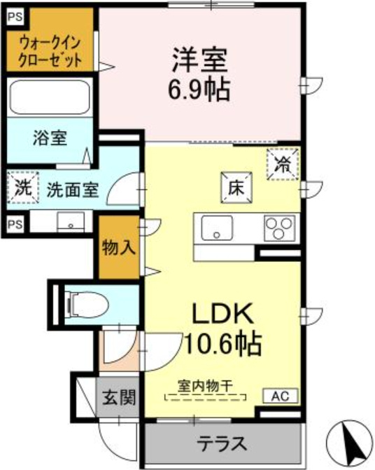 グランツ久米川の間取り