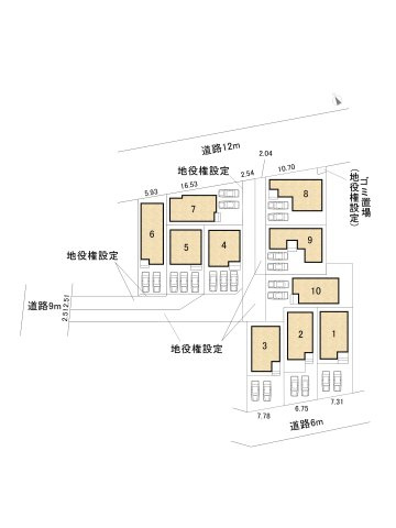高浜第43呉竹町　新築戸建＜2号棟＞の区画図|駐車場並列2台可能