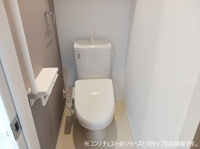 落ち着いた色調のトイレです
