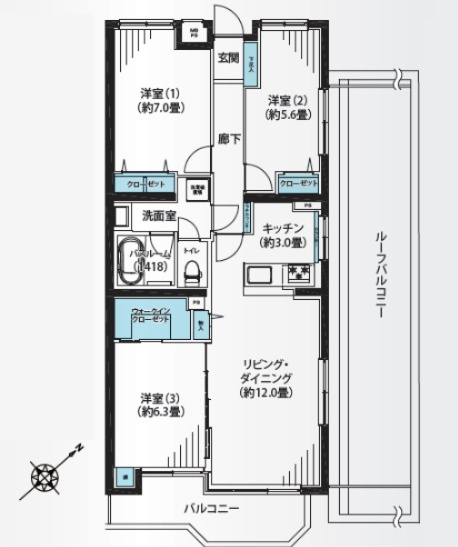 --最上階×角部屋--ヒルズ上大岡ガーデニアの画像