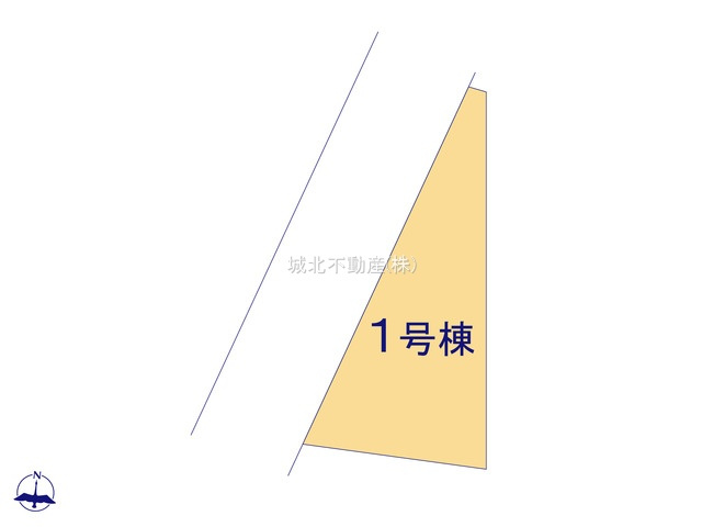 練馬区谷原2丁目 限定1棟の区画図|土地面積121.71㎡ 前面道路約6.0ｍ公道にめんする立地