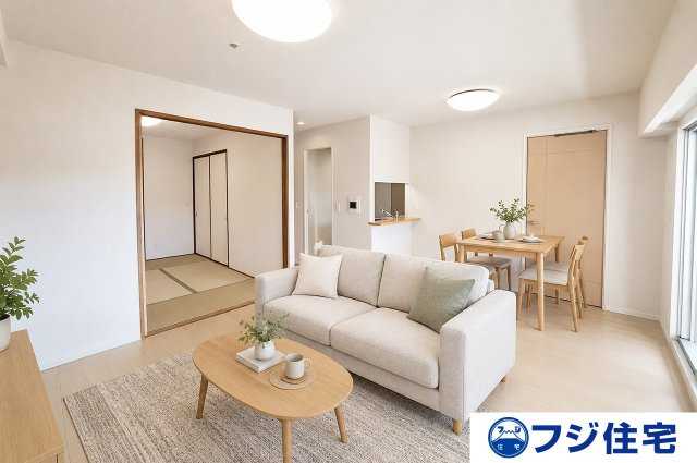 泉ヶ丘アイプレイスの居間・リビング|LDK：バーチャルステージング画像（AI合成）です。合成された家具等は販売価格に含まれません。