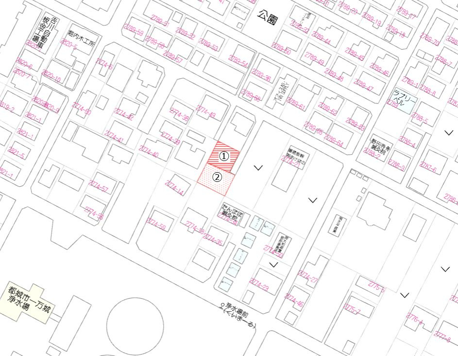 北諸県郡三股町大字宮村の売地の土地図
