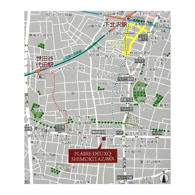 プレール・ドゥーク下北沢の地図