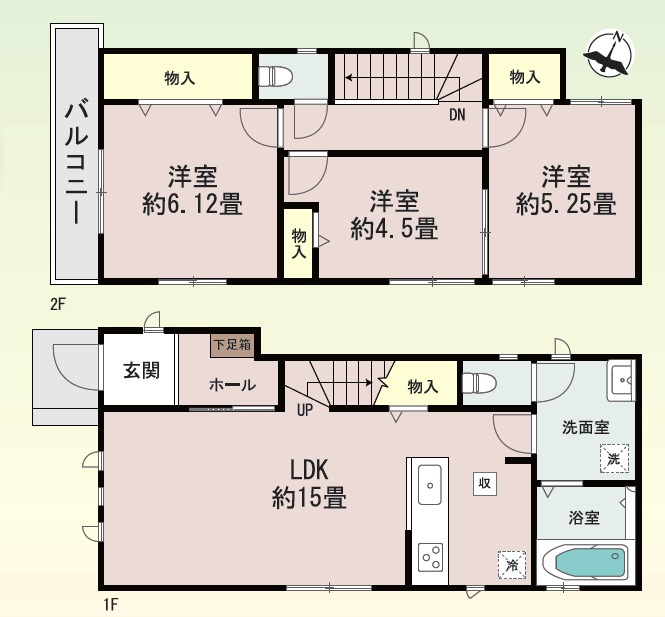 垂水区塩屋北町４丁目　新築戸建て　A号棟の間取り