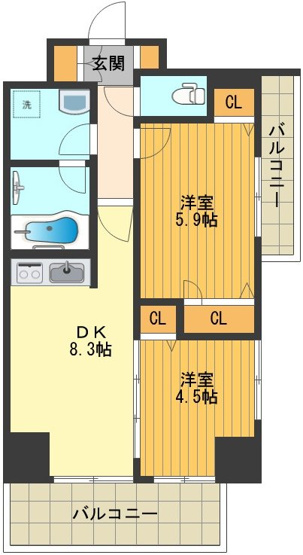 【間取り】 | シャーメゾンステージ日野(シャーメゾンステージヒノ)