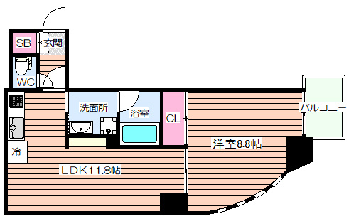 【間取り】 | プレサンスＮＥＯ中之島公園