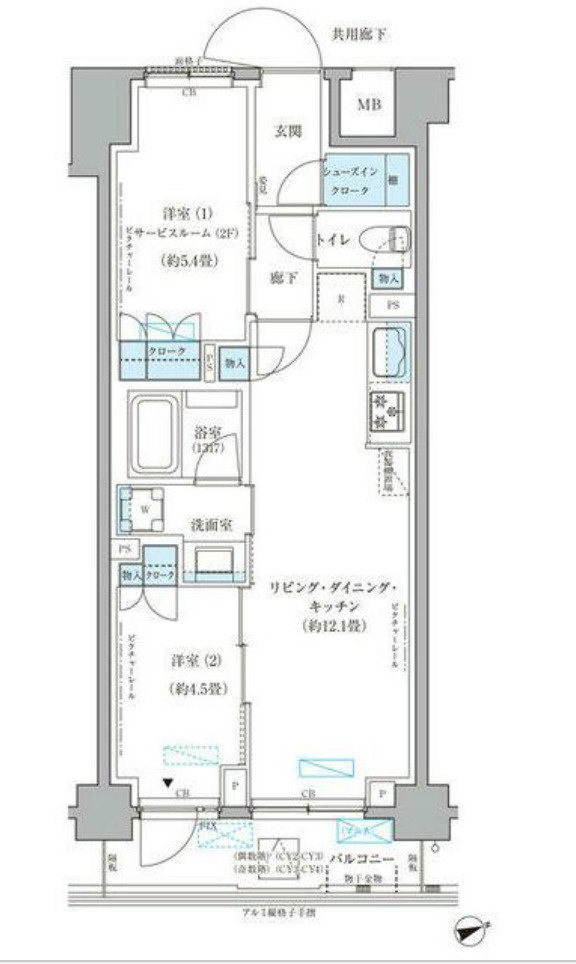パークアクシス文京本郷の間取り