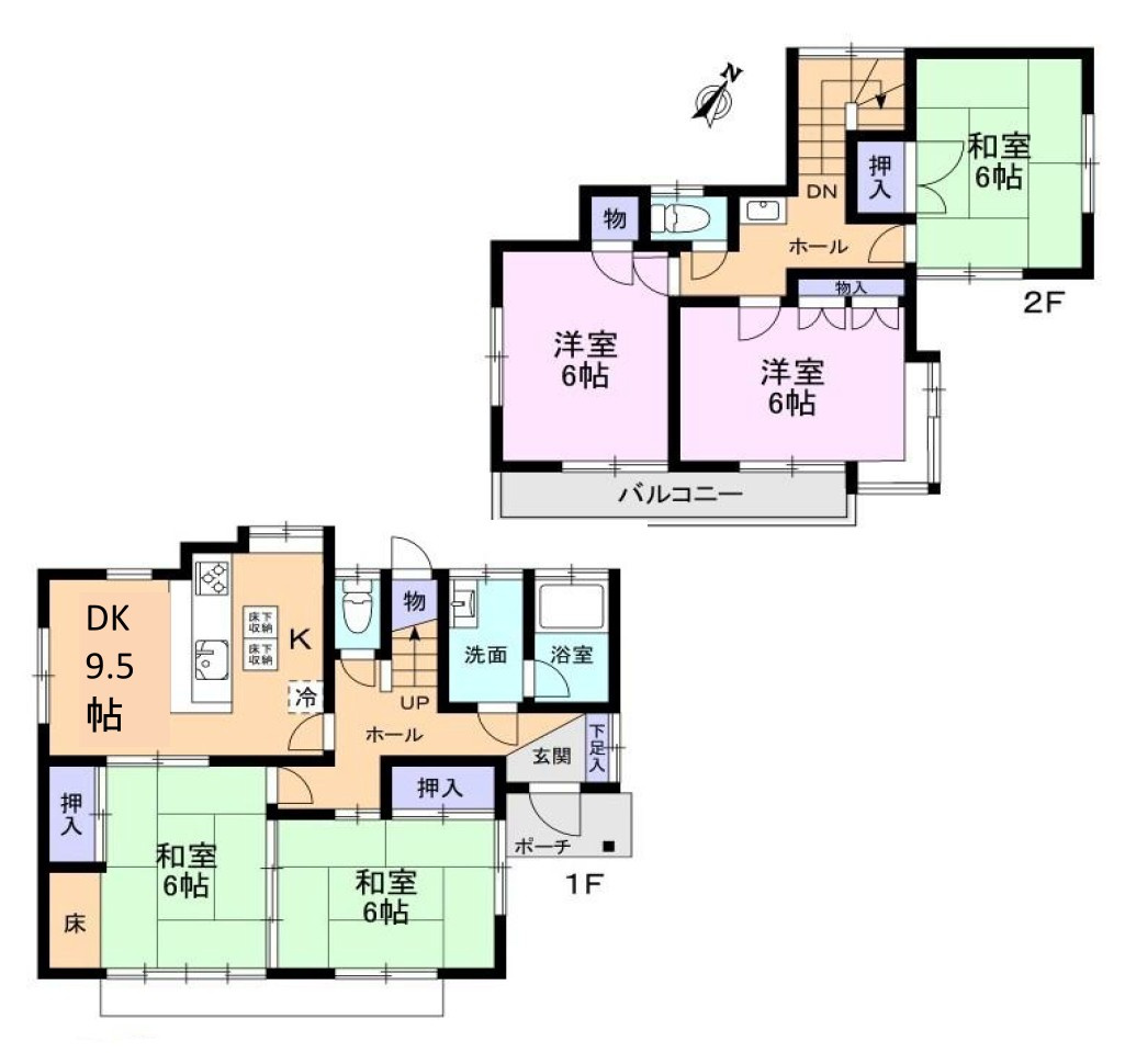 【中古戸建】富岡市下高瀬の間取り|■間取り図｜敷地面積：145.09（約43.88坪）　建物面積：99.15（約29.99坪）