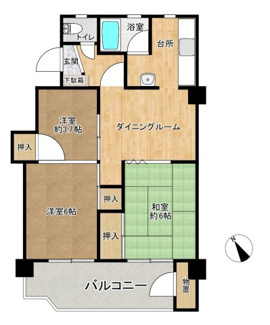 【間取り】 | 峰沢団地1号棟 | 形状等が現況と異なる場合は現況を優先します。