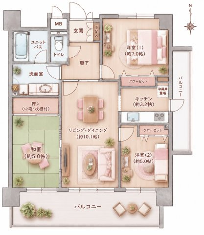 エスリード香里園美井元町の間取り|間取り図はいかがですか？ご希望を叶える間取りですか？リビングの広さは？水回りの位置は？カウンターキッチン？など色々な情報が集約されています。弊社ではリフォームなどのご相談も承っております。