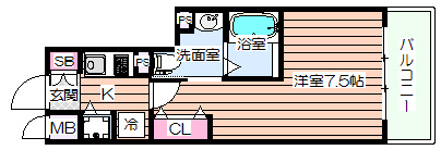 【間取り】 | グランルージュ中之島南