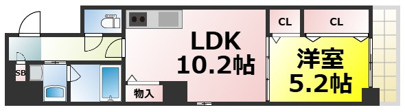 【間取り】 | ファヴール南堀江 仲介手数料無料