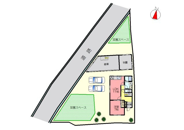 丹波市春日町国領の中古一戸建の区画図