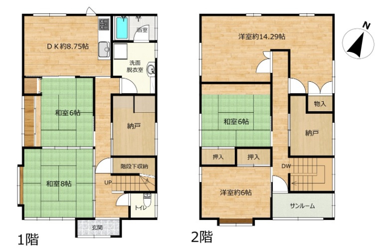 新潟市中央区関屋金鉢山町の間取り|現況