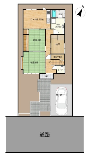新潟市中央区関屋金鉢山町の区画図|現況