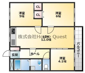 【間取り】 | サンハイツ旭ヶ丘