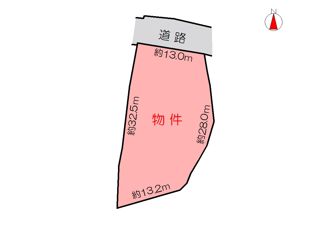 丹波市春日町国領の売地の区画図